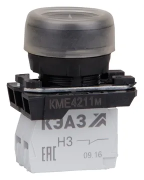 Кнопка КМЕ 4211м 1но+1нз цилиндр IP65 черн. КЭАЗ 248243