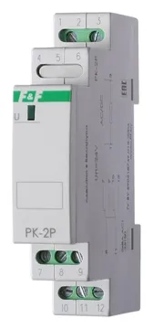 Реле промежуточное PK-2P (монтаж на DIN-рейке 35мм 220В 50Гц 2х8А 2 перекл.) F&F EA06.001.009