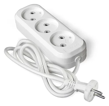 Удлинитель 3х2м без заземл. 10А IP20 Е-203 ПВС 2х0.75 АБС-пластик UNIVersal 9631963