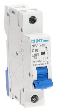 Выключатель автоматический модульный 1п C 16А 10кА NB1-63H (R) CHINT 179784
