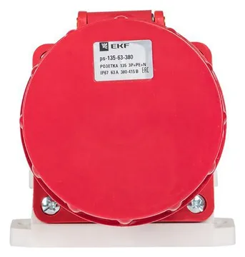 Розетка наружн. уст. 63А 380В 3P+РЕ+N IP67 (135) EKF ps-135-63-380