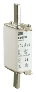 Вставка плавкая ППНИ-33 100А габарит 0 IEK DPP20-100