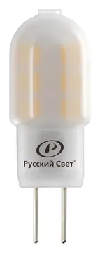 Лампа светодиодная RS LED Capsule G4 2W 220-240V 2Вт капсульная матовая 2700К тепл. бел. G4 200лм 220-240В Ra90 Русский Свет 15010845083