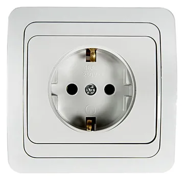 Розетка 1-м CLASSICO с заземл. 2028 бел. ASD / IN HOME 4680005959907