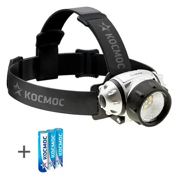 Фонарь налобный H19LED 1Вт XPE LED + 6 SMD LED 3хAAA/R03 КОСМОС KOC-H19-LED