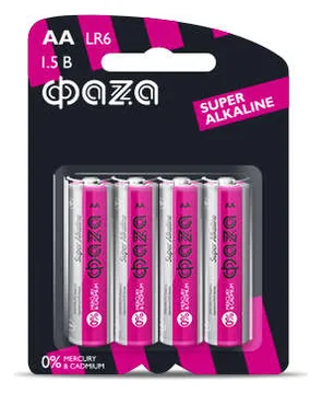 Элемент питания алкалиновый AA/LR6 1.5В Super Alkaline BL-4 (уп.4шт) ФАZА 5000285