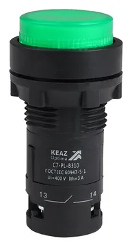 Кнопка с подсветкой OptiSignal Compact D22 С7-PL-B310 зел. 1НО 24В AC/DC XB7NW33B1 КЭАЗ 362090