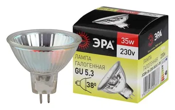 Лампа галогенная GU5.3-JCDR (MR16) -35W-230V-Cl ЭРА C0027363