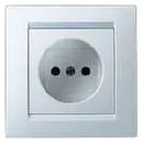 Розетка 1-м СП Simon15 16А IP20 без заземл. бел. Simon 1590431-030