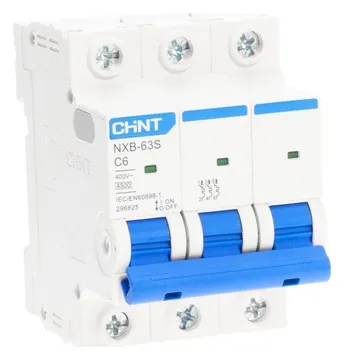 Выключатель автоматический модульный 3п C 6А 4.5кА NXB-63S (R) CHINT 296825