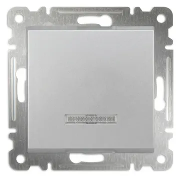 Выключатель 1-кл. СП Karea 10А IP20 с подсветкой механизм серебр. Makel 57065021