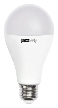 Лампа светодиодная PLED-LX 20Вт A65 грушевидная матовая 5000К холод. бел. E27 JazzWay 5028043