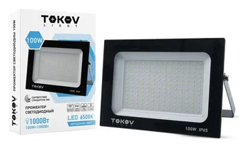 Прожектор светодиодный 100Вт 6700лм 6500К IP65 черн. (TKL) TOKOV ELECTRIC TKL-FL/LED-100-6.5K-IP65