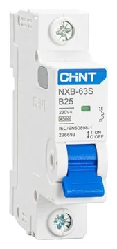 Выключатель автоматический модульный 1п B 25А 4.5кА NXB-63S (R) CHINT 296699