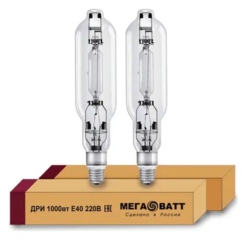 Лампа газоразрядная металлогалогенная ДРИ 1000 220/4000К E40 (12) МЕГАВАТТ 03109