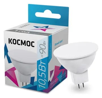 Лампа светодиодная JCDR 10.5Вт 4500К GU5.3 230В КОСМОС LkecLED10.5wJCDRC45