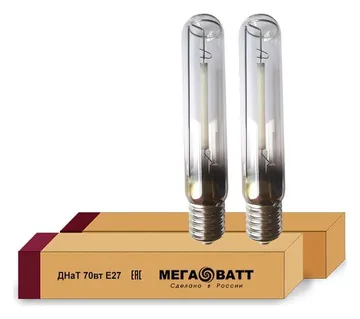 Лампа газоразрядная натриевая ДНаТ 70 E27 (25) МЕГАВАТТ 02911