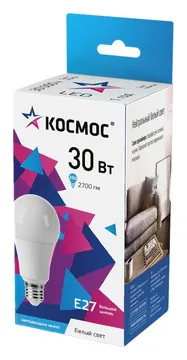 Лампа светодиодная А70 30Вт 4500К Е27 174-265В КОСМОС LkecLED30wA70E2745