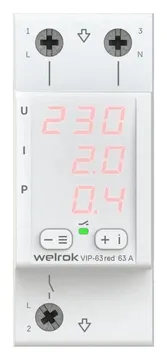 Реле напряжения VIP-63 red многофункц. Welrok 4660251140342