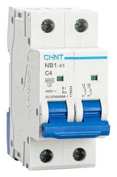 Выключатель автоматический модульный 2п C 4А 6кА NB1-63 (R) CHINT 179664