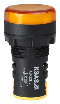 Лампа AD22DS(LED) матрица 22мм 24В AC/DC желт. КЭАЗ 303937
