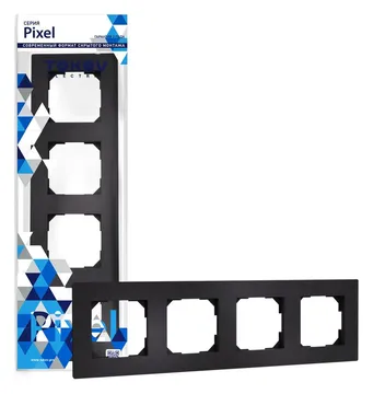 Рамка 4-м Pixel универс. карбон TOKOV ELECTRIC TKE-PX-RM4-C14