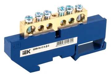 Шина нулевая на DIN-изол. ШНИ-8х12-6-Д-С IEK YNN10-812-6D-K07