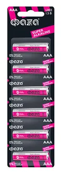 Элемент питания алкалиновый AAA/LR03 1.5В Super Alkaline BL-6 (уп.6шт) ФАZА 5002012