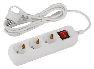 Удлинитель 3х3м с заземл. 10А IP20 GREEN LINE UDL-10-330-ES ПВС 3х0.75 с выкл. Эра Б0065047