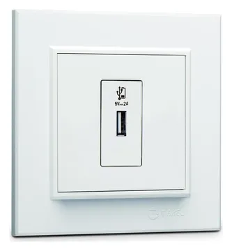 Розетка для зарядного устройства USB KAREA бел. Makel 56001465
