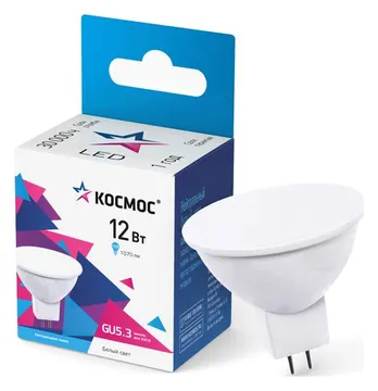 Лампа светодиодная JCDR 12Вт 4500К GU5.3 1070лм 174-265В КОСМОС LkecLED12wJCDRC45