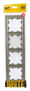 Рамка 4-м BRITE РУ-4-БрШ шампань IEK BR-M42-K37