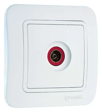 Розетка телевизионная TV 1-м СП Lillium 16А IP20 бел./бел. Makel 70007