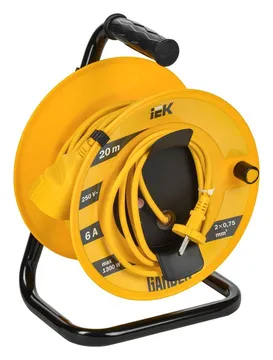 Удлинитель на катушке 1х20м Garden УК20 2P 2х0.75кв.мм IEK GD-KP40-06-01-20