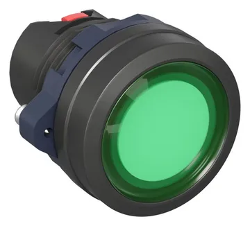 Головка кнопки плоская прозрачная с фиксацией зел. DKC M22P-FLLGP