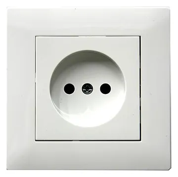 Розетка 1-м Karea RIZZ без заземл. керамика бел. Makel 88001002