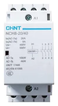 Контактор модульный NCH8-20/40 20А 4НО AC 220/230В 50Гц (R) CHINT 256085