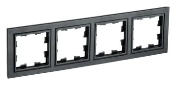 Рамка 4-м BRITE РУ-4-БрЧ черн. IEK BR-M42-K02