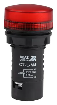 Лампа светодиодная OptiSignal Compact D22 С7-L-M4 красн. 230В AC/DC XB7EV04MP КЭАЗ 362160