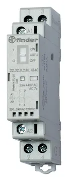 Контактор модульный 2NO 25А AgNi 230В AC/DC 17.5мм IP20 мех. индикатор FINDER 223202301320