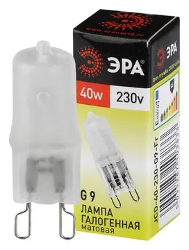 Лампа галогенная G9-JCD-40-230V-Fr 40Вт капсула G9 230В Эра C0027368