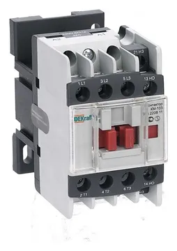 Контактор КМ-103 9А кат. 220В AC 1НО+1НЗ AC-3 DEKraft 22103DEK