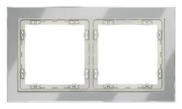 Рамка 2-м S70 стеклян. сталь Voltum VLS110205