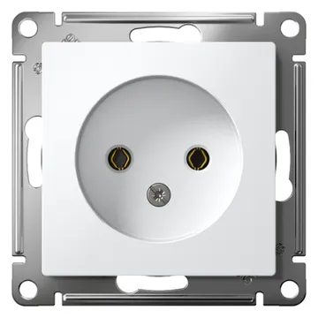 Розетка 1-м СП AtlasDesign 16А IP20 без заземл. без защ. шторок механизм бел. SE ATN000141