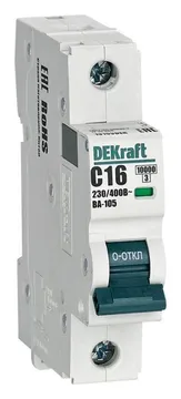 Выключатель автоматический модульный 1п C 16А 10кА ВА-105 DEKraft 13153DEK