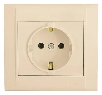 Розетка СП Defne 16А IP20 с зазем.крем Makel 42010028
