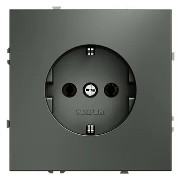 Розетка 1-м СП S70 16А с заземл. механизм титан Voltum VLS040106