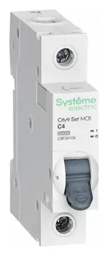 Выключатель автоматический модульный 1п C 4А 4.5кА City9 Set SE C9F34104