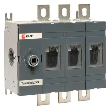 Рубильник 3п 250А без рукоятки управления TwinBlock PROxima EKF tb-s-250-3p