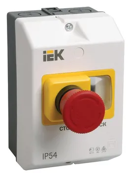 Оболочка защитная с кноп. "СТОП" IP54 KARAT IEK DMS11D-PC55